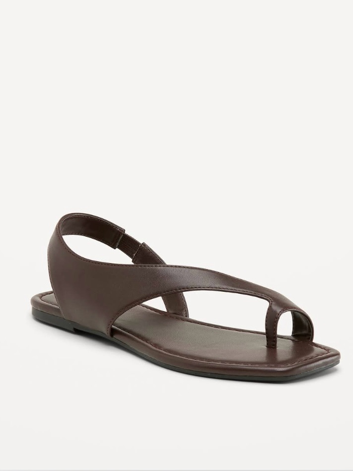 Old Navy Asymmetrical Toe-Strap Black Sandal Size 6